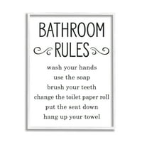 Oznaka minimalna pravila higijene kupaonice, 14, ispisana slovima i obložena