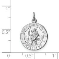 Sterling Silver Saint Christopher medalja