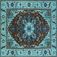 Tradicionalni pravokutni perzijski tepisi u svijetloplavoj boji za prostore tvrtke, 3' 5'
