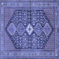 Tradicionalni pravokutni perzijski tepisi u plavoj boji za prostore tvrtke, 4' 6'