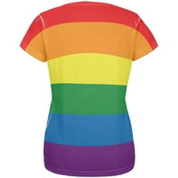 Rainbow Gay Pride Flag po ženskoj majici - srednje