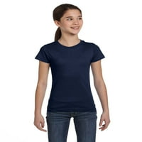 Jednobojne majice za djevojčice, pamuk, pamuk, tamnoplavi, 100