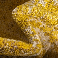 Jedinstveni tkalački stan Blake Penrose tepih 8 ' 10 ' žuti i bež pravokutnik s rešetkom u boemskom stilu savršen