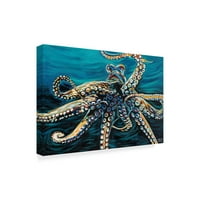 Likovna umjetnost s potpisom divlja hobotnica iz Australije na platnu Caroli Vitaletti