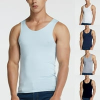 Muška majica bez rukava, bešavne majice od ledene svile, majica za vježbanje u teretani, majica za fitness