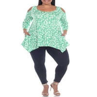 Ženska tunika Plus Size s leopard printom s ramena