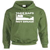 Naps nije droga - kapuljača pulovera od flisa, vojska, 2xl