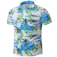 Muške Ležerne havajske košulje s cvjetnim printom na kopčanje ljetna košulja za plažu s cvjetnim printom za odmor