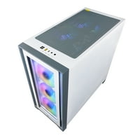 Gaming stolno računalo Velztorm Argentu, stvorena po mjeri, bijela, Radeon R XT, Wifi, Bluetooth, 1xUSB 3.2, 1xUSB