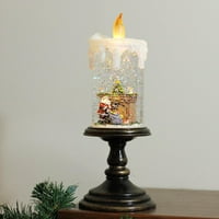 10.25 LED osvijetljeni Djed Mraz Claus božićna trepeta svijeća blistave snježne kupole