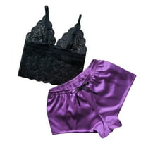 Riforla kombinezon hlače s podvezicom s podvezicom postavljeno donje rublje set žena i donjeg pojasa set purple