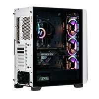 Gaming stolno računalo Velztorm White Pilum CTO s tekućinom hlađeni, obožavatelji RGB, napajanje snage 750 W,