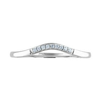 Sterling Silver i Diamond Accent Stacking prsten