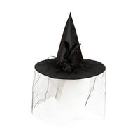 Veki maturalni rekvizit šešir s pokrivačem ruže perje crno šiljasto ukrašavanje šešira ukrasi za djevojke 8. rođendan