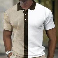 Muške košulje, Muške majice kratkih rukava, majica za golf, jednobojna kontrastna boja, ulična Casual moda, polo