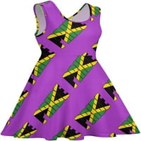 Jamajka zastave Country Pride Woth Ljetna haljina Swing Smiješno tiskana Sundress Mini bez rukava bez rukava