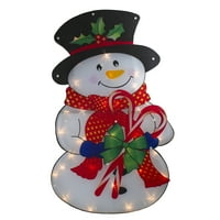 30.5 osvijetljena dimenzionalni snjegović božićni ukras na otvorenom