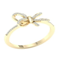 18-karatni carski dijamantni prsten od 10-karatnog žutog zlata s čvorom