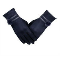 Rukavice, rukavice, zimske rukavice, Tople plave rukavice, mekane ženske rukavice za zapešće, ručnik u plavoj
