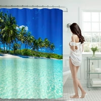 hgw dekor kupaonice oceana plaža otiska zavjesa za tuširanje s kukama vodootporna zavjesa za tuširanje kupaonica