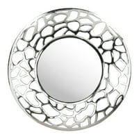 Greben okruglo ogledalo Kromirano