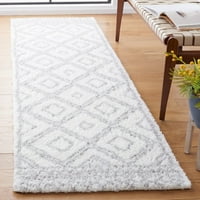 Apstraktni tepih od paperja, staza 2 '3 8', slonovača siva