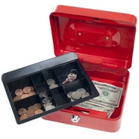 Prijenosni sef od 8 inča s uklonjivom ladicom za odvajanje novčića-držite male dragocjenosti i gotovinu u čvrstom