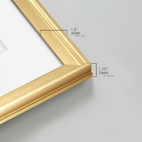 Wexford Home Ocean InkBlot I Premium Framed Print, 26.5 36.5 - Spreman za objesiti, zlato