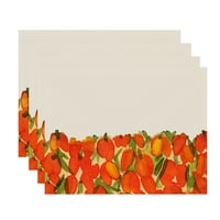 Jednostavno Daisy's Sunset Tulip Garden narančasti cvjetni print placemat