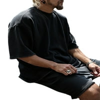 Muška Trenirka u boji, jednobojna Majica kratkih rukava i kratke hlače, salonka s ravnim nogavicama, dva kompleta
