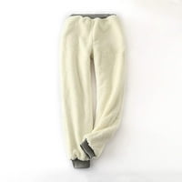 Donji dio, jednobojni, labavi, mekane termalne sportske hlače za žene, hlače s kravatom, sportske hlače za trčanje,
