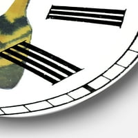 Dizajnerski veliki bijeli analogni okrugli zidni sat u obliku slova, U.25.936-u.23