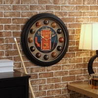 FirstIMe & Co. Višebojni biljarski vremenski zidni sat, tradicionalni, analogni, 2. u