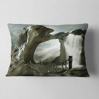 Dizajnerska velika Škrinja s tiskanim jastukom u obliku vodopada i krajolika-12.20