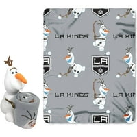 Službeni NHL i Disney CoLos Angeles Kings Olaf Hugger lik u obliku jastuka i 40 50 set za bacanje runa