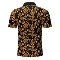 Muške košulje Muška ljetna sportska odjeća s printom na kopčanje i rever Majica kratkih rukava ležerni Golf prozračni