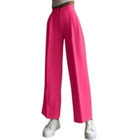 Ženske Joggers visokog struka ženske Ležerne ljetne hlače Plus size ženske jednobojne hlače za odijela casual