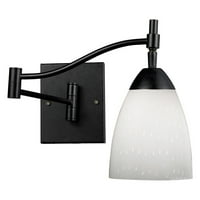 Zidna svjetiljka od kroma od 1 do 1 s običnim bijelim staklom-uključuje LED svjetiljku