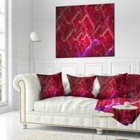 DesignArt Red Fraktal Electric Lightning - Sažetak jastuka za bacanje - 18x18
