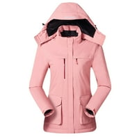 Ženski grijani kaput, s razinom topline, grijanim zonama, grijanom jaknom za vrat, perivom ružičastom;