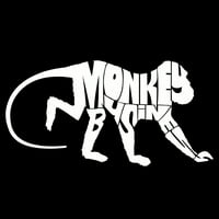 Pop umjetnost muške riječi art crewneck majica - Monkey Business