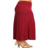 Ženska stilska udobna ležerna preklopna preklopna duga maxi suknja napravljena u SAD-u