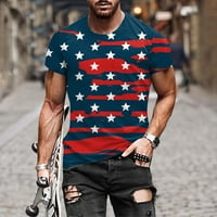 Majice sa zvijezdama i prugama za muškarce, majica s grafičkim printom američke zastave, Domoljubna majica kratkih