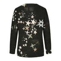 A. I. / ženski modni labavi vrhovi s printom zvijezde za slobodno vrijeme, modni pulover s dugim rukavima za slobodno