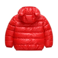 Zimski kaput otporan na vjetar za malu djecu s uzorkom užarenog zeca s medvjeđim ušima jakna s kapuljačom dječja