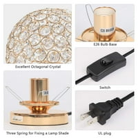 Metalna svjetiljka s kristalnim kuglicama - zlato - zlato