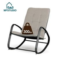 Studio stolice za ljuljanje e-obloge za e-oblaganje za vanjski zatvoreni, crni
