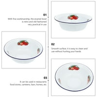 Zdjela cakline zdjele emajlware bazen posluživanje juhe juha vintage miješanje salata salata posuda za posuđe