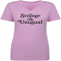 Čudna i neobična ženska majica s izrezom u obliku slova u obliku slova u