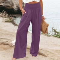 Rasprodaja ženske hlače Plus veličine, široke široke hlače, ravne hlače visokog struka, Ležerne hlače
